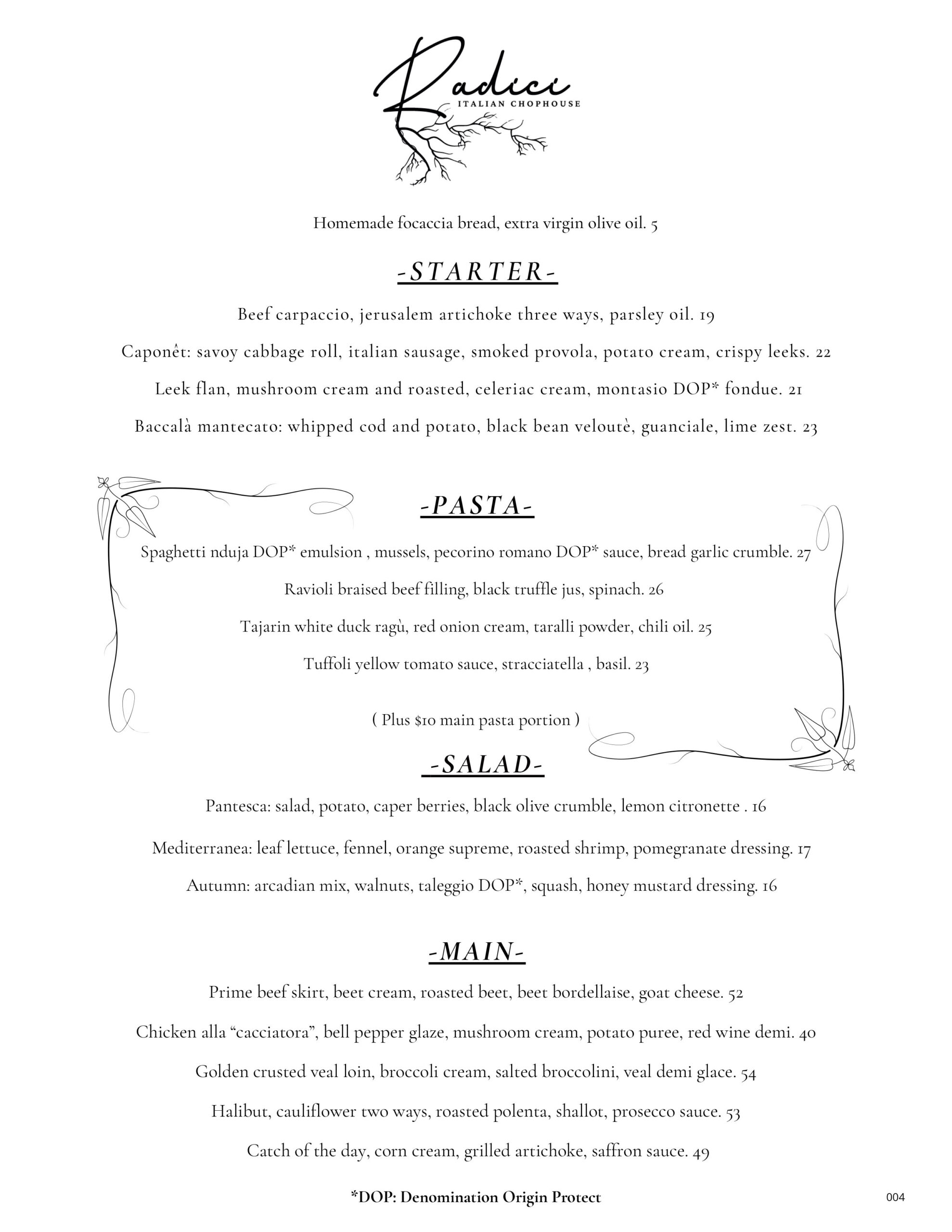 RADICI ITALIAN CHOPHOUSE